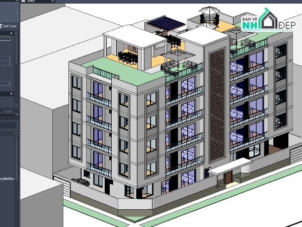 revit chung cư,revit chung cư 20 tầng,revit nhà cao tầng