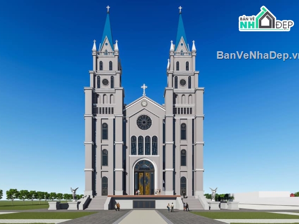 Model sketchup nhà thờ,Model nhà thờ,nhà thờ thiên chúa giáo su,mẫu nhà thờ thiên chúa,su nhà thờ thiên chúa giáo