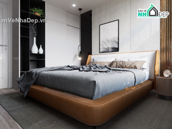 nội thất phòng ngủ,Model phòng ngủ,su phòng ngủ,Model nội thất,sketchup nội thất phòng ngủ