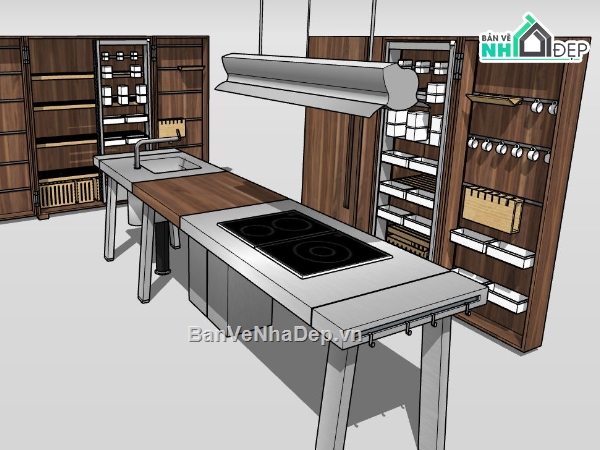 nội thất phòng bếp,Model nội thất,Model su phòng bếp