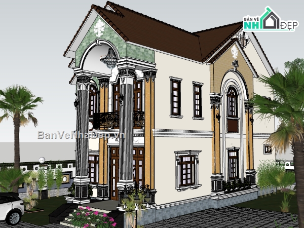 model su biệt thự 2 tầng,biệt thự 2 tầng,biệt thự 2 tầng su,Su biệt thự  2 tầng