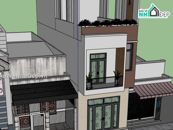 model su nhà phố 3 tầng,nhà phố 3 tầng,file sketchup nhà phố 3 tầng,sketchup nhà phố 3 tầng,nhà phố 3 tầng file su