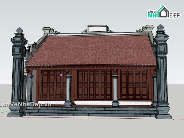 Nhà thờ họ sketchup,Nhà thờ đẹp,File sketchup nhà thờ họ,Nhà thờ sketchup,File sketchup  nhà thờ họ,Nhà thờ họ