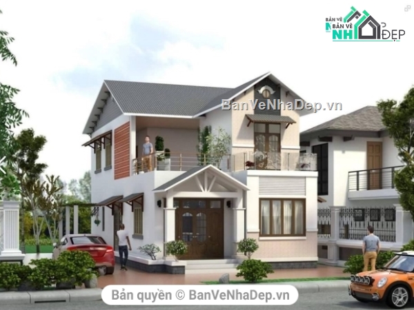 biệt thự 2 tầng,model biệt thự,Sketchup Biệt thự,Sketchup thiết kế biệt thự 2 tầng