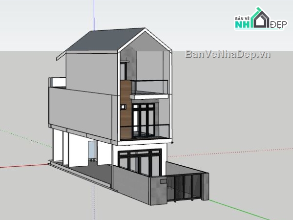 Nhà phố 3 tầng,model su nhà phố 3 tầng,nhà phố 3 tầng file su