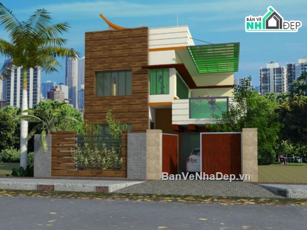 sketchup biệt thự,biệt thự 2 tầng,biệt thự 2 tầng sketchup