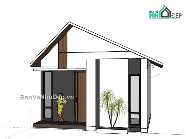 Nhà cấp 4,Nhà cấp 4 model su,File su nhà cấp 4