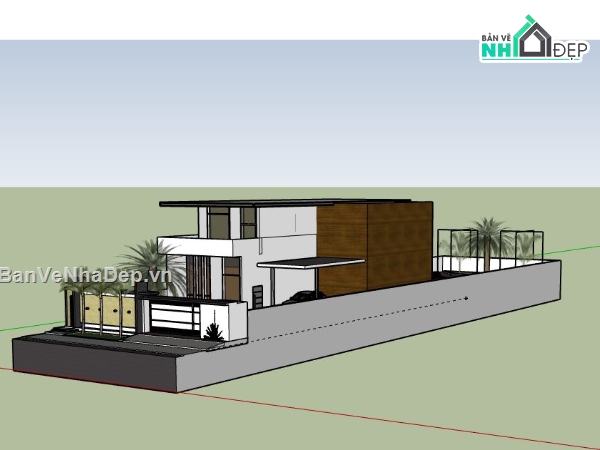Nhà 2 tầng,Model su nhà 2 tầng,nhà 2 tầng file su