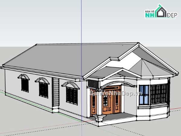 Biệt thự 1 tầng,model su biệt thự 1 tầng,file su biệt thự 1 tầng