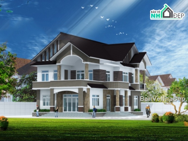biệt thự 3 tầng,cad biệt thự 3 tầng,file cad biệt thự 3 tầng,biệt thự 3 tầng cad