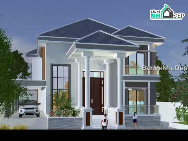 biệt thự 2 tầng,model su biệt thự 2 tầng,file su biệt thự 2 tầng,Biệt thự 2 tầng file su,sketchup biệt thự 2 tầng