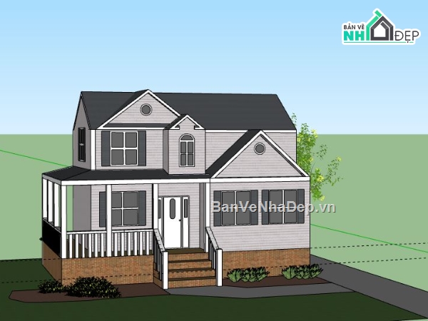 Biệt thự 2 tầng,model su biệt thự 2 tầng,file su biệt thự 2 tầng