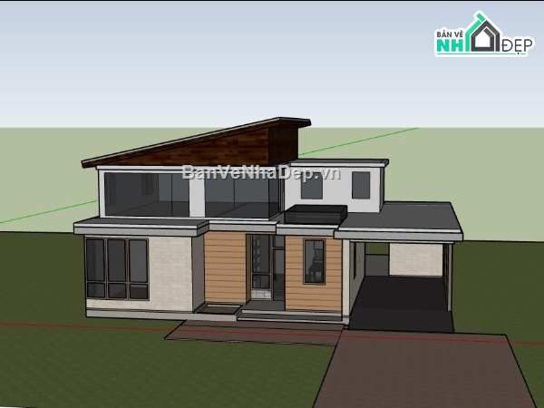 Biệt thự 2 tầng,model su biệt thự 2 tầng,biệt thự 2 tầng sketchup