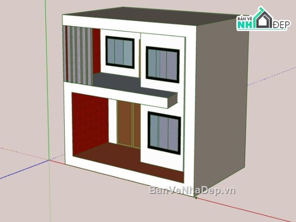 Biệt thự 2 tầng,model su biệt thự 2 tầng,biệt thự 2 tầng file su