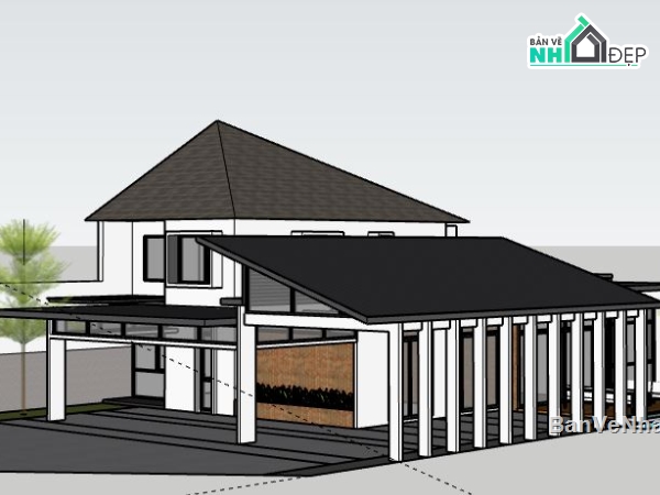 Biệt thự 2 tầng,model su biệt thự 2 tầng,file su biệt thự 2 tầng,sketchup biệt thự 2 tầng,file sketchup biệt thự 2 tầng