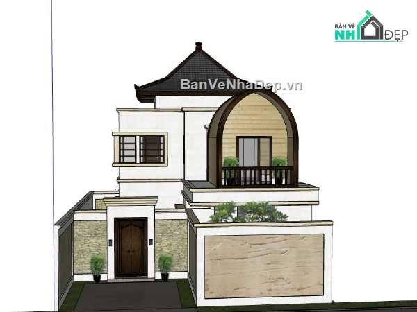 Biệt thự 2 tầng,model su biệt thự 2 tầng,file su biệt thự 2 tầng,file sketchup biệt thự 2 tầng,biệt thự 2 tầng sketchup