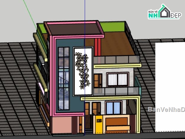 Biệt thự 2 tầng,model su biệt thự 2 tầng,biệt thự 2 tầng