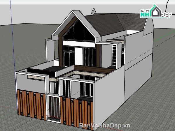 Biệt thự 2 tầng,model su biệt thự 2 tầng,biệt thự 2 tầng file su