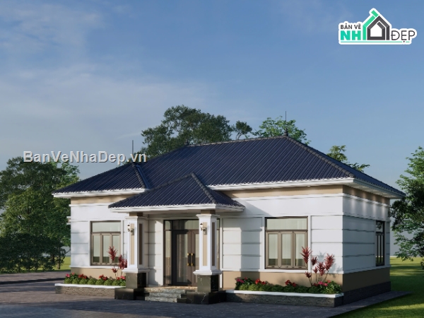 1 tầng mái nhật,Biệt thự,mái nhật,1 tầng,nhà mái nhật 1 tầng,nhà mái nhật đẹp