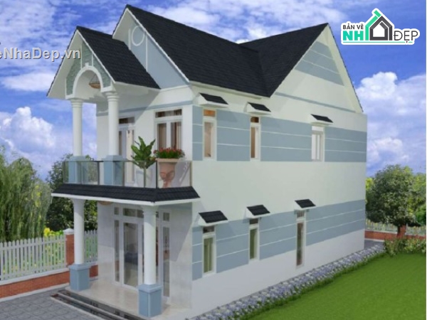 Nhà phố 2 tầng,Nhà phố 2 tầng 5x17m,nhà mái thái