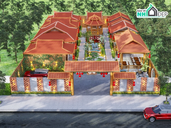Nhà hàng,thiết kế Nhà Hàng,nhà gỗ,quy hoạch nhà hàng
