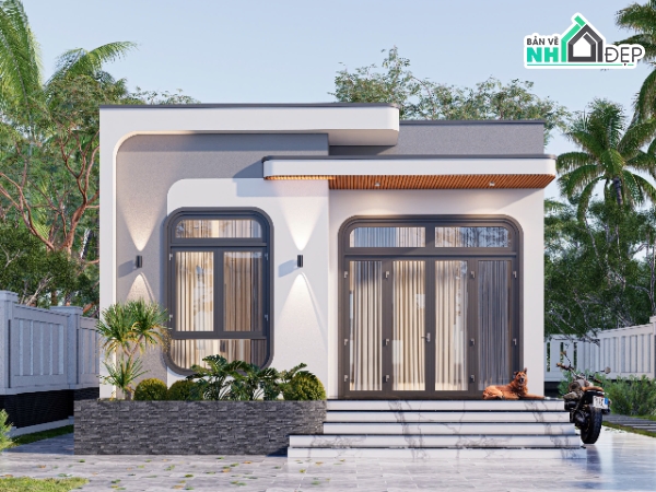 Nhà cấp 4,Nhà cấp 4 mái bằng,Nhà cấp 4 7x16,Nhà cấp 4 ngang 7m,Nhà cấp 4 hiện đại,Nhà cấp 4 đẹp