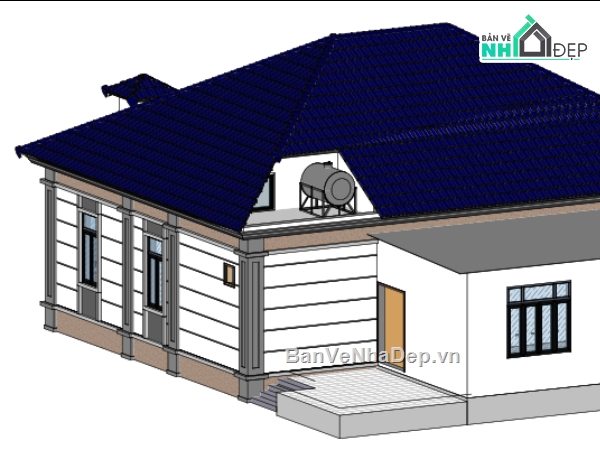 1 tầng,nhà mái nhật 1 tầng,kiến trúc nhà đẹp,Thiết kế full kiến trúc nhà mái nhật,BIM revit,Thiết kế nhà đẹp