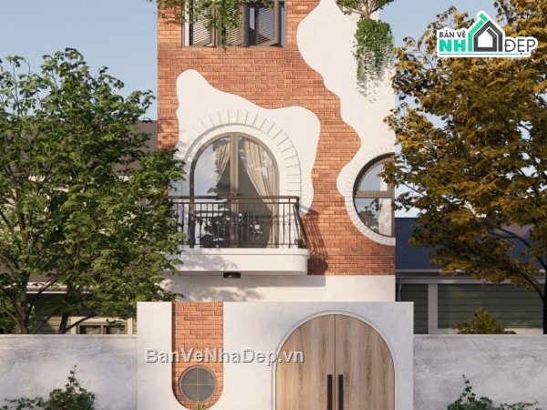 nhà phố sketchup,nhà phố 3 tầng sketchup,nhà phố 3 tầng