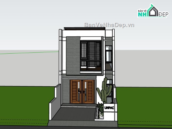 Nhà phố 2 tầng,Model su nhà phố 2 tầng,file su nhà phố 2 tầng