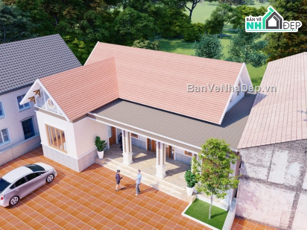 1 tầng,Nhà mái thái 1 tầng,1