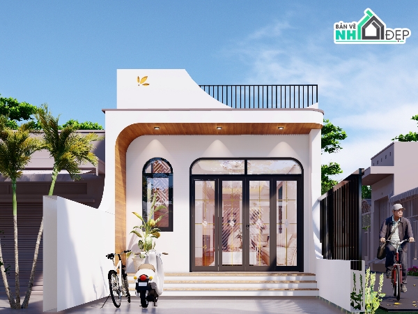 bản vẽ nhà phố 1 tầng,kiến trúc nhà phố,mẫu nhà phố hiện đại