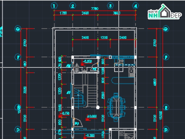 Nhà phố,mặt bằng,mặt cắt