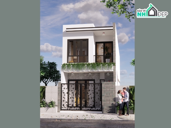 hồ sơ thi công,kết cấu kiến trúc,nhà phố 2 tầng