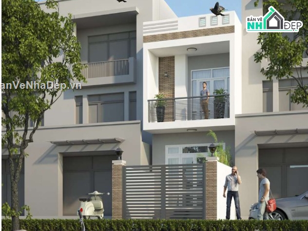 mẫu nhà 2 tầng,nhà phố 2 tầng,mẫu nhà phố 2 tầng