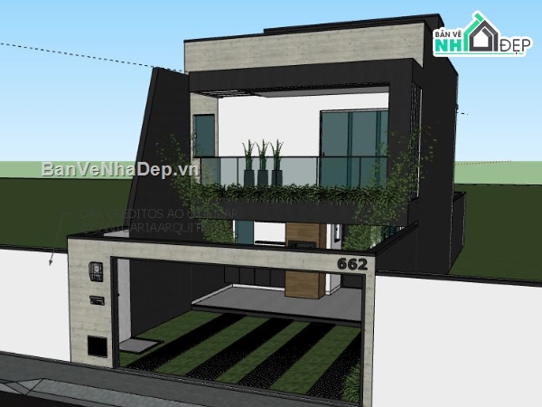 Nhà phố 2 tầng,model su nhà phố 2 tầng,file su nhà phố 2 tầng,nhà phố 2 tầng model su