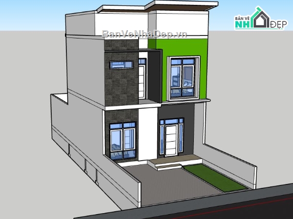 mẫu nhà 2 tầng,mẫu nhà phố 2 tầng,su nhà 2 tầng