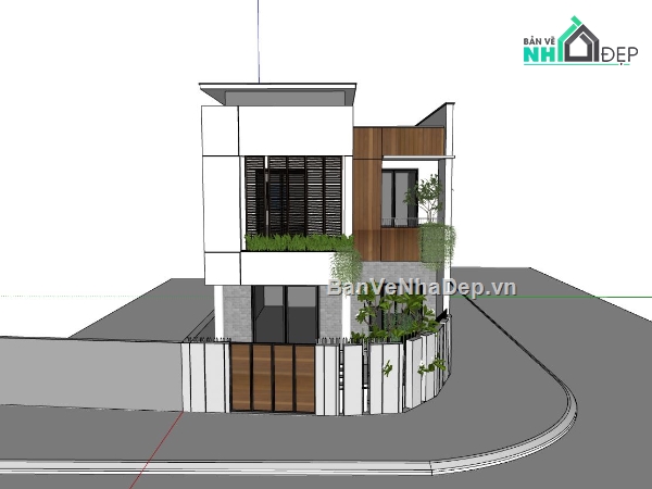 nhà phố 2 tầng,nhà phố 2 mặt tiền,thiết kế nhà 8x17m