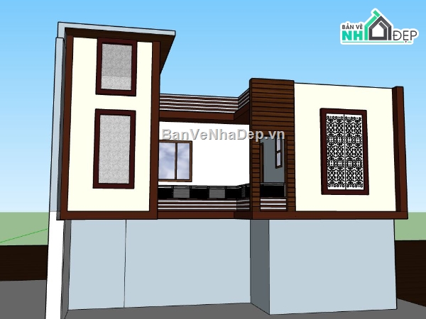 su nhà phố,model su nhà phố,file sketchup nhà phố