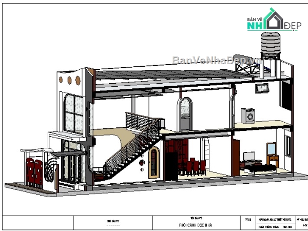 Nhà 2 tầng,bản vẽ nhà phố 2 tầng,nhà phố 2 tầng,revit nhà phố 2 tầng