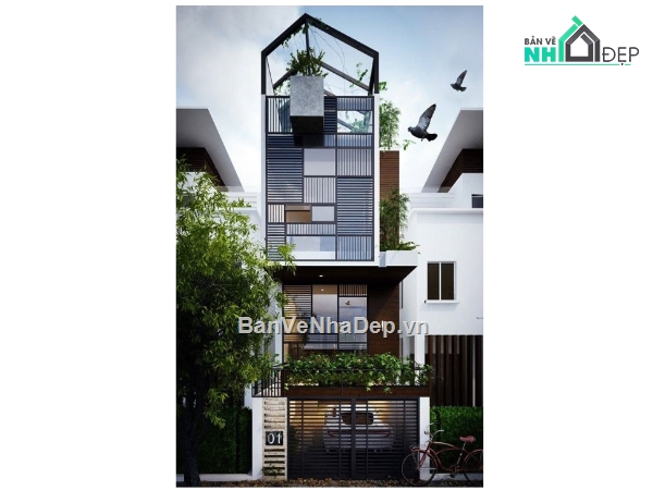 nhà phố 3 tầng,mẫu nhà phố 3 tầng 1 tum,file 3dmax nhà phố