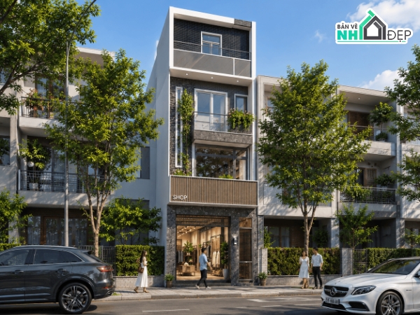 nhà phố 3 tầng + 1 tum,nhà phố 3 tầng,nhà phố 3 tầng 1 tum,file cad nhà phố,bản vẽ nhà phố
