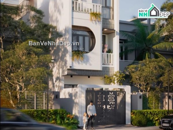 3dmax nhà phố 3 tầng,nhà phố 3 tầng,mẫu nhà phố 3 tầng