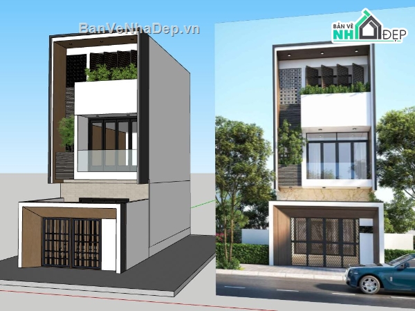 Mẫu nhà phố,su nhà phố,model su nhà phố