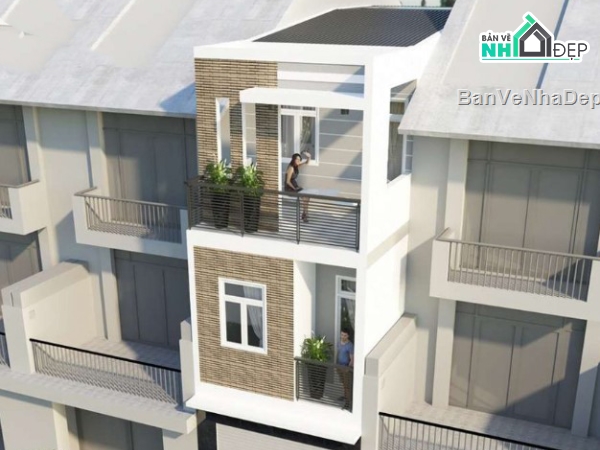 nhà phố 3 tầng,nhà phố 3 tầng 4x17m,mẫu nhà phố hiện đại