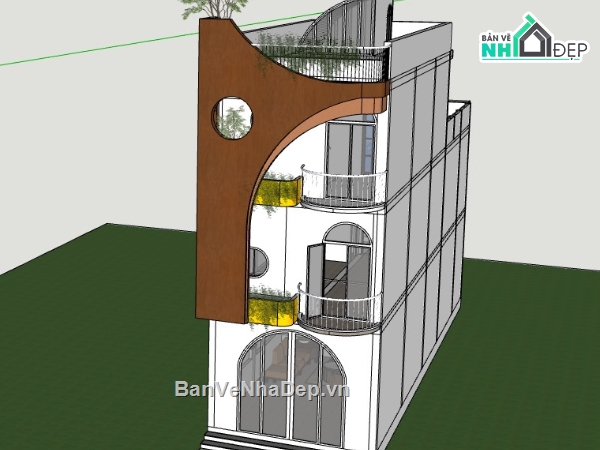 su nhà phố,model su nhà phố,nhà phố 3 tầng