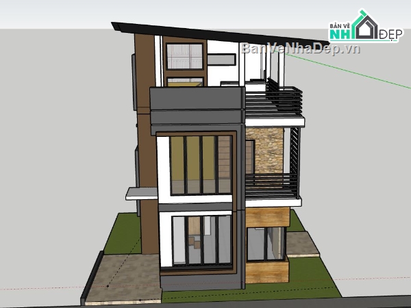 file su nhà phố 3 tầng,nhà phố 3 tầng file su,sketchup nhà phố 3 tầng,file sketchup nhà phố 3 tầng,nhà phố 3 tầng model su