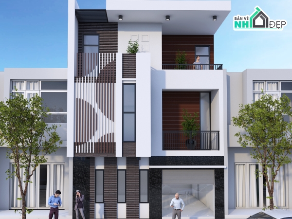 nhà phố 3 tầng,kiến trúc nhà phố,bản vẽ kiến trúc nhà phố,bản vẽ nhà phố đẹp,bản vẽ nhà phố