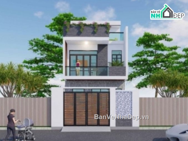 kiến trúc 3 tầng,kiến trúc 3 tầng revit,bản vẽ nhà 3 tầng