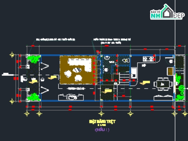 Nhà phố,bản vẽ kiến trúc,kiến rúc,Nhà phố 4 tấng