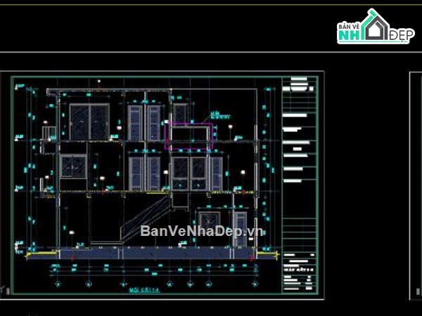 nhà phố 3 tầng,file cad nhà phố 3 tầng,nhà phố 3 tầng cad,cad nhà phố 3 tầng